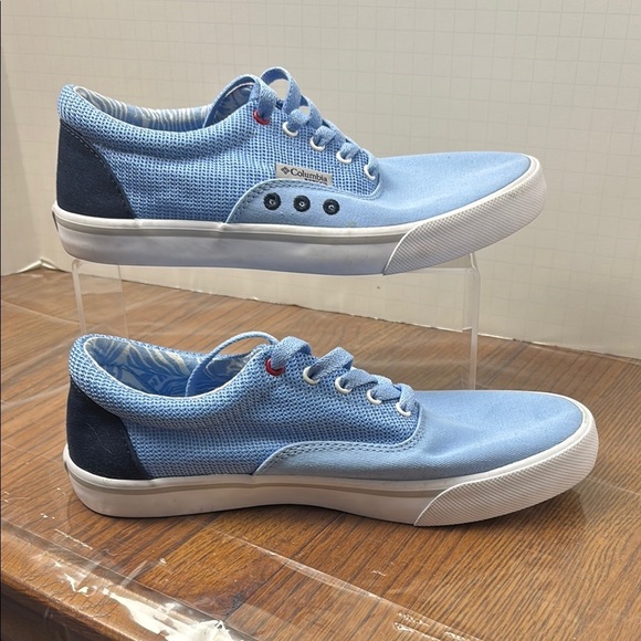 Columbia Blue Skate-Style Sneakers with Vulcanized Soles - Picture 2 of 6